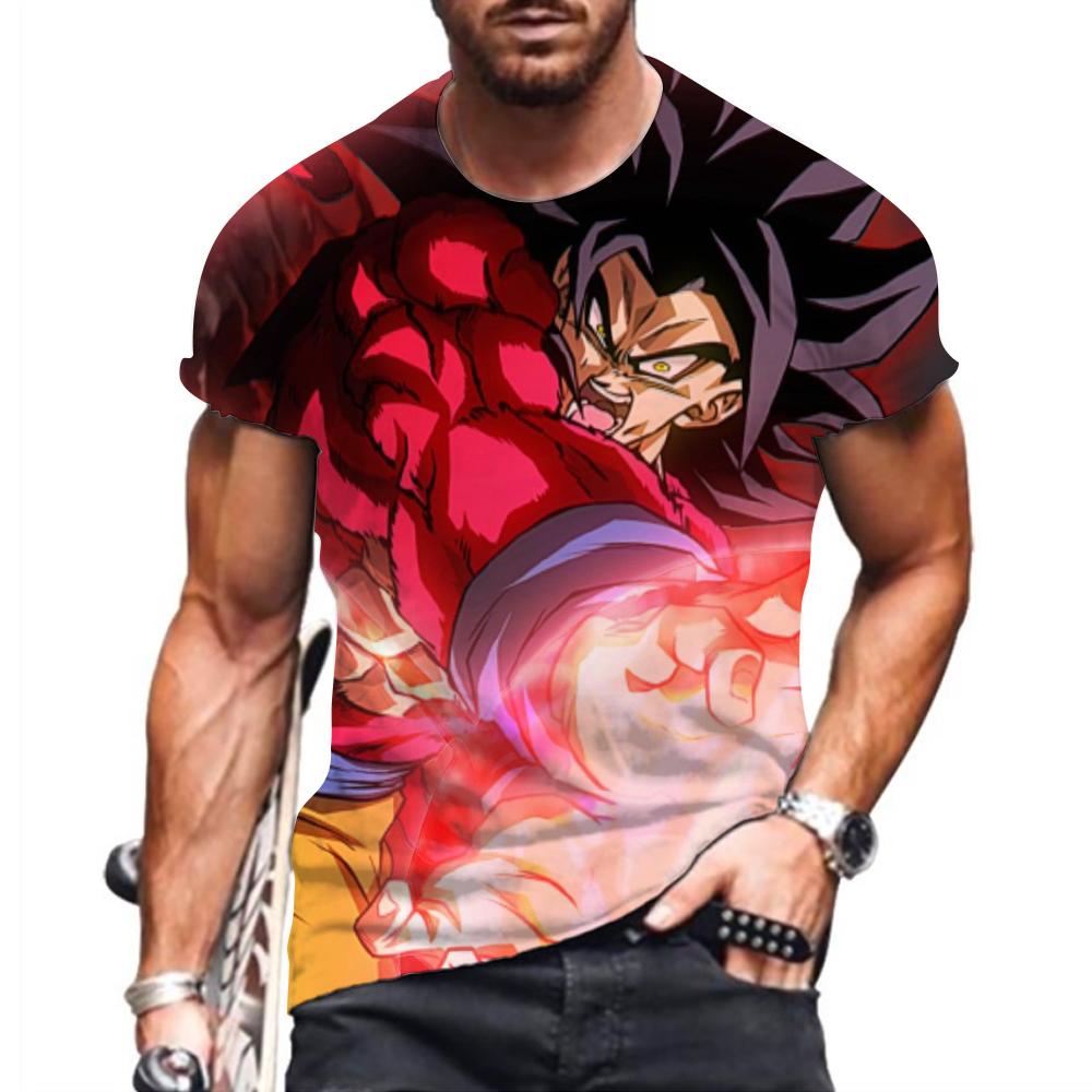Y2k Men's T-shirt High Quality Dragon Ball Vegeta Tops Hip Hop Goku Harajuku Style Super Saiya 2025