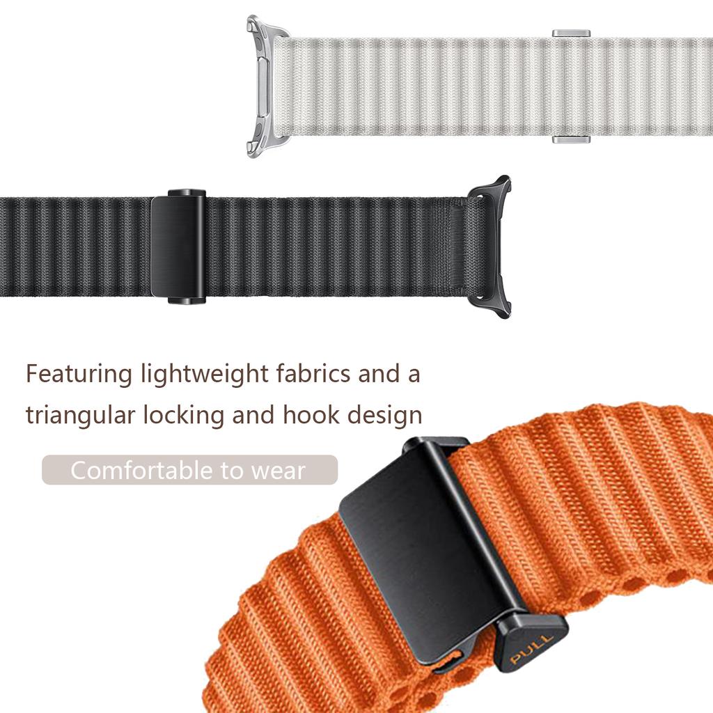 Original Trail-Armband für Samsung Galaxy Watch Ultra 47mm Offroad-Nylon-Geflochtenes Schlaufenarmband Gürtel Galaxy Watch 8 Ultra Armband