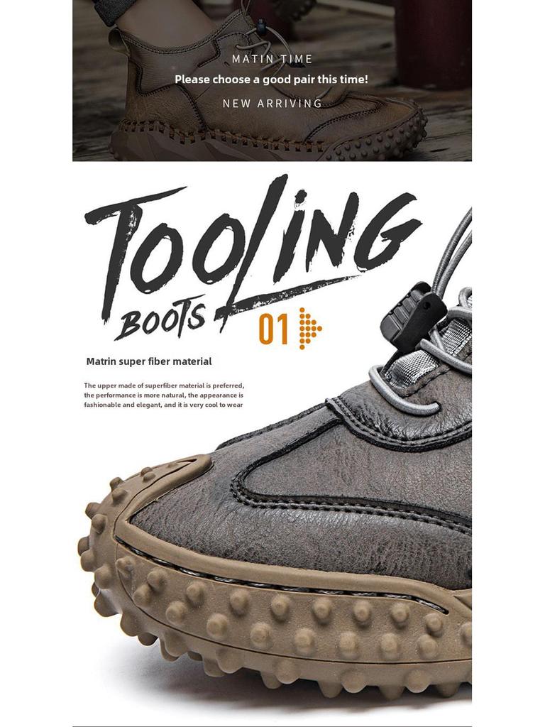 2023 Autumn/Winter Comfortable Hand-stitched Korean Style Genuine Leather Men's Casual Shoes