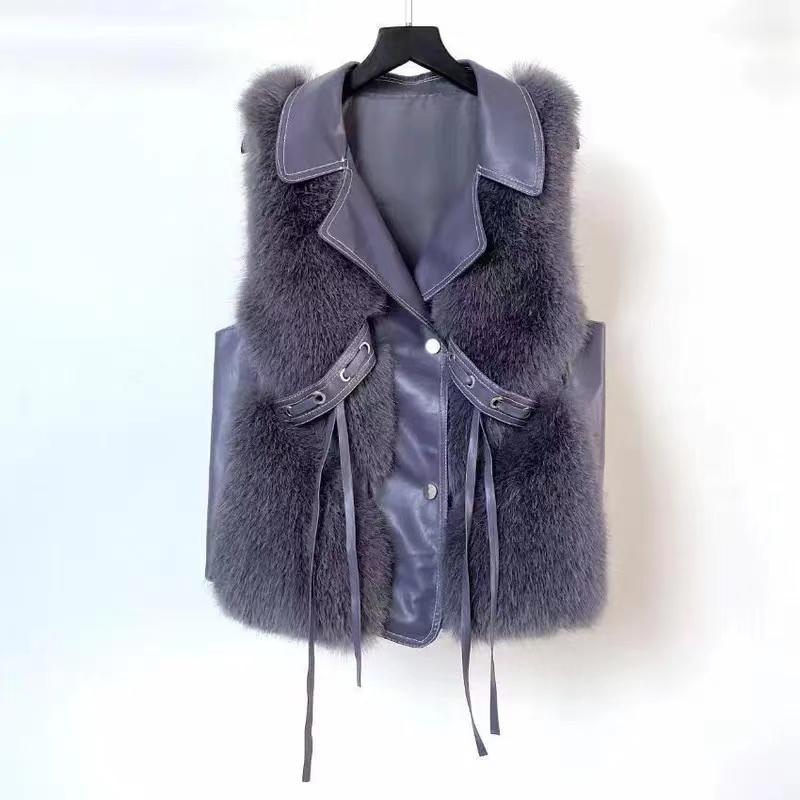 Stay Warm and Fashionable with Women's Short Faux Fur Vest Jacket