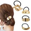 Fashion Alloy Headband Headdress Cool Style Ponytail Hair Ring High-end Seamless Hairband Set