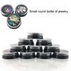 10Pcs Black Nail Art Storage Flat Bottle Empty Nail Glitter Powder Nail Decoration  Box Refillable Can Tin For Balm