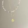 2024 Multi-Color Beaded Rose Necklace: Elegant Layered Sweater Chain for Women