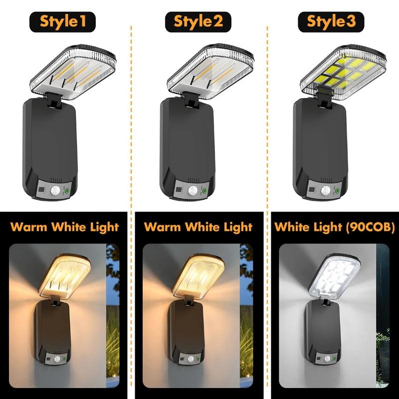Foldable Solar Wall Light with Remote Control 3 Modes LED Solar Lamp IP65 Waterproof Outdoor Garden Wall Light