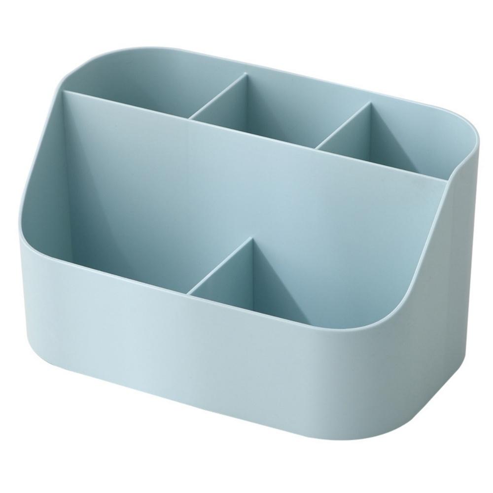 

Multifunctional 5-grid Large Capacity Desktop Storage Box Partitioned Office Supplies Storage Box Cosmetics Organizer Container синий