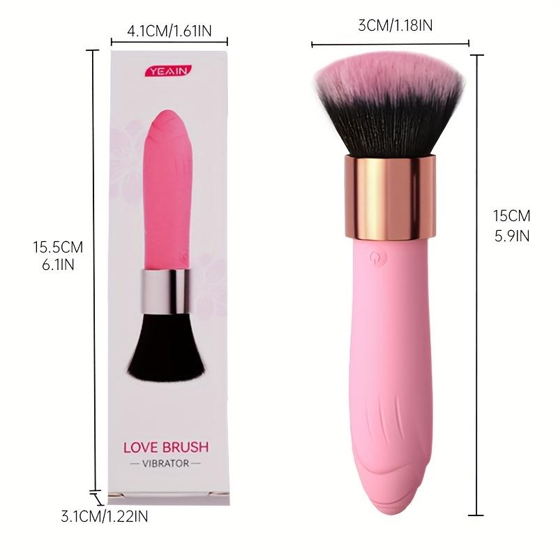 Soft Makeup Brush Vibrator 10 Vibrating Modes Silicone Bullet Vibration Nipple Clitoris Massager Stimulator Sex Toys for Women