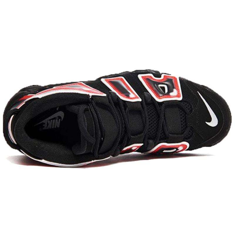 Nike Air More Uptempo Preto Branco Crimson Laser Vintage Basquete CJ6129-001