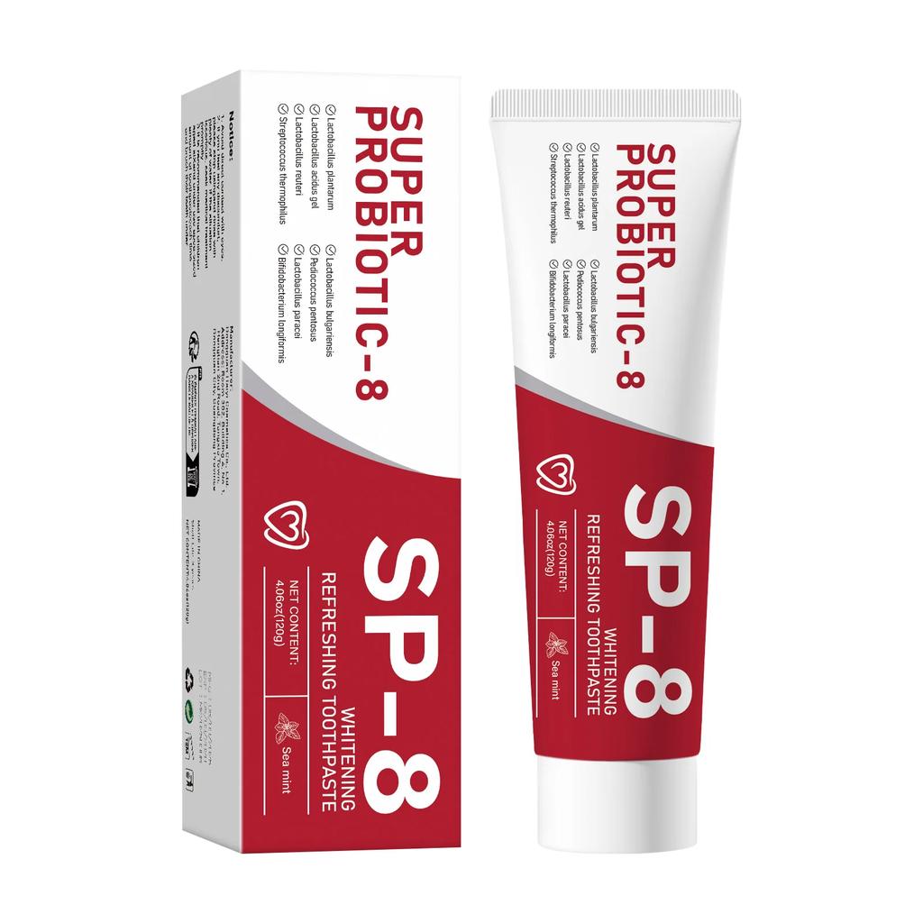 SP-8 Probiotic Toothpaste,Hydroxyapatite Repair for Oral Care Deeply Clean,Removes Stains,Fresh Breath Keep Mouth Health 120g