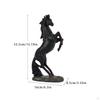 Horse Statue Rearing Figurine Decorative Shelf Decor for Art Collectors, Bookshelf, Office,