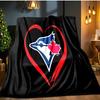 Blue Jays Flannel Blanket, Use for Birthday/Holiday Gift, Soft Blanket for Sofa/Bed/Camping/Office/Tourism Use,All Seasons