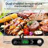 Digital Meat Thermometer for Cooking Battery Powered Dual Probes 2 3s Instant Read Meat Thermometer with Magnet Alarm