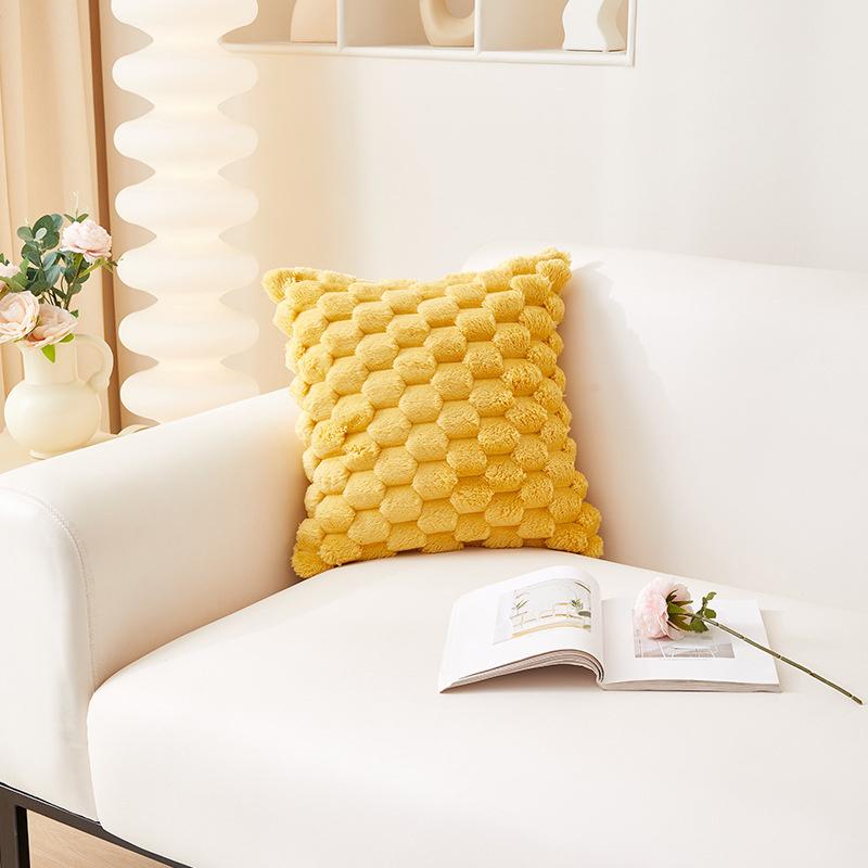 Super Soft Cozy Decorative Throw Pillow Covers Fuzzy Plush Faux Fur Luxury Cushion Cover Pillowcase for Sofa Couch Bed JAF092