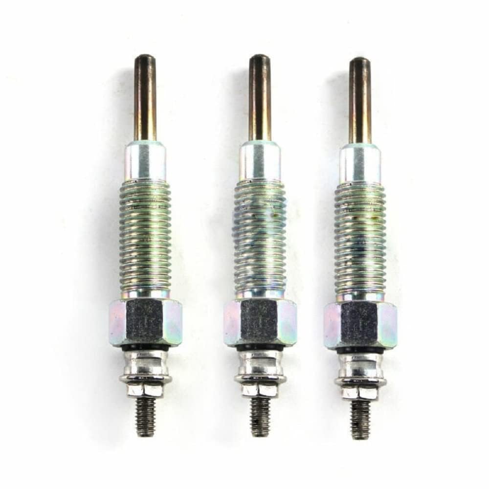 3PCS 10V Diesel Glow Plug Set – Compatible with Isuzu 3LB1 3LD1 4LB1 4LE1 Engines – Replaces 8-97106549-4 8-97106549-1 – Fit for Hitachi Daewoo