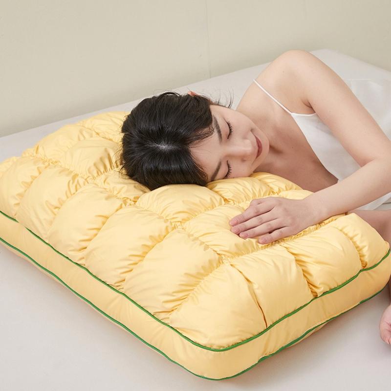 Yellow Pineapple Bread Pillow Neck Protection and Sleep Aid Pillow Core Dormitory Sleeping Pillows Are Washable Do Not Fade Skin-friendly Comfortable