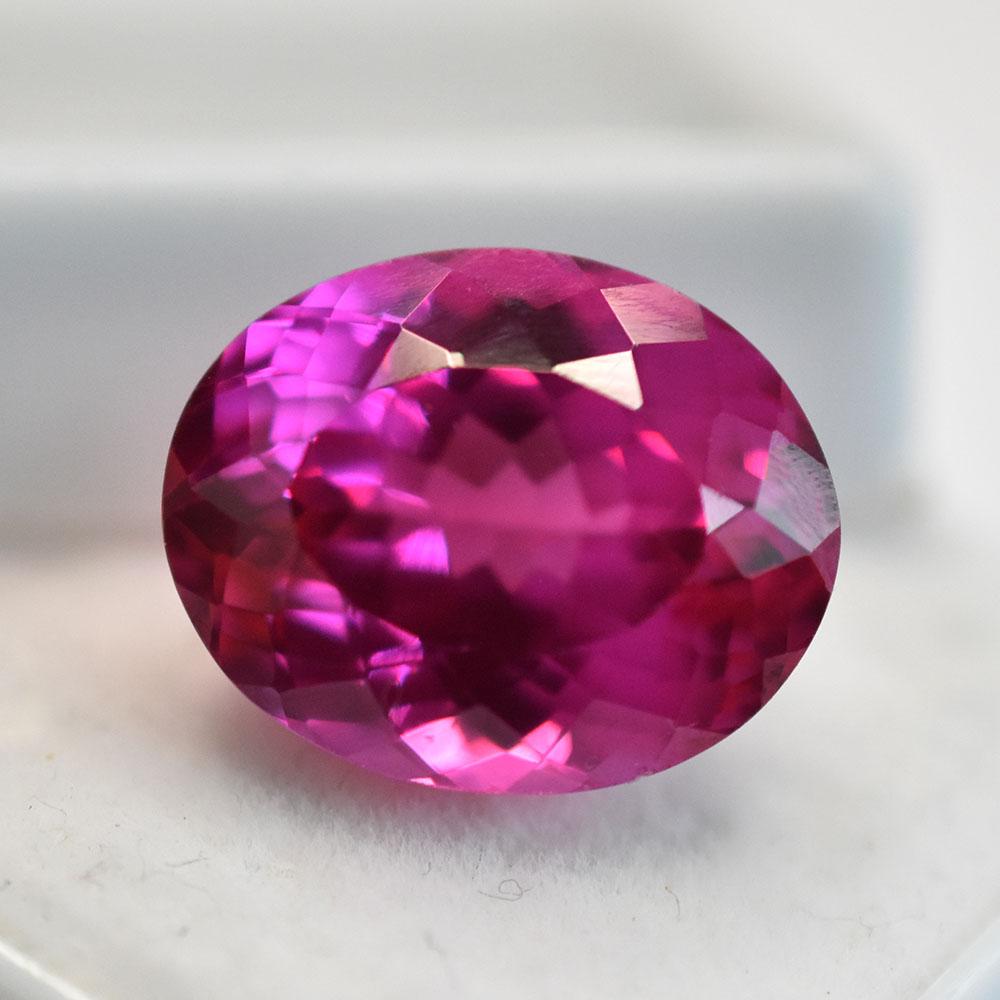 Natural Pink Tourmaline 12.5ct Oval Cut Certified Loose Gemstone
