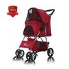 Compact Four-Wheel Pet Stroller for Dogs, Cats, or Puppies - Lightweight and Foldable