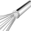 Stainless Steel Whisk with Thick Wire & Large Handle - Manual Cream Mixer & Egg Beater (10", 12", 14", 16")