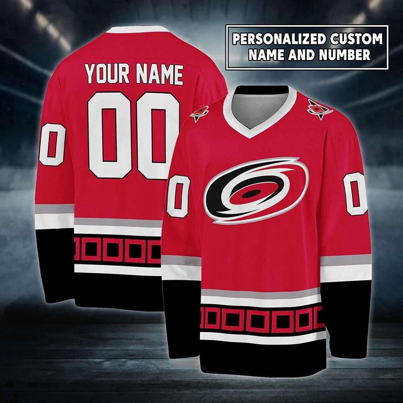 HOT! Personalized Carolina Hurricane Hockey Shirt Hockey Team Gift Fan-Made S