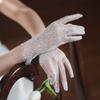 Elegant Cosplay Mesh Banquet Dinner Dress Party Wedding Mittens Bridal Mesh Gloves Lace Long Gloves