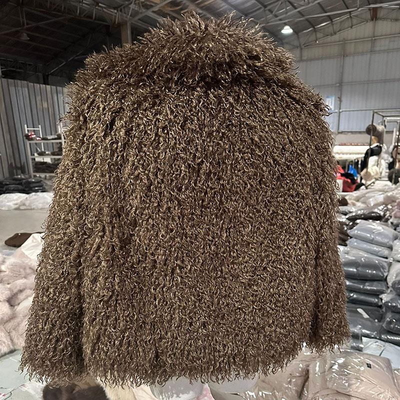 Jachete Calde de Iarnă cu Păr Artificial pentru Femei, Cardigan Scurt Casual, Palton din Blană Imitată pentru Femei, Jachetă Groasă Largă din Blană Falsă