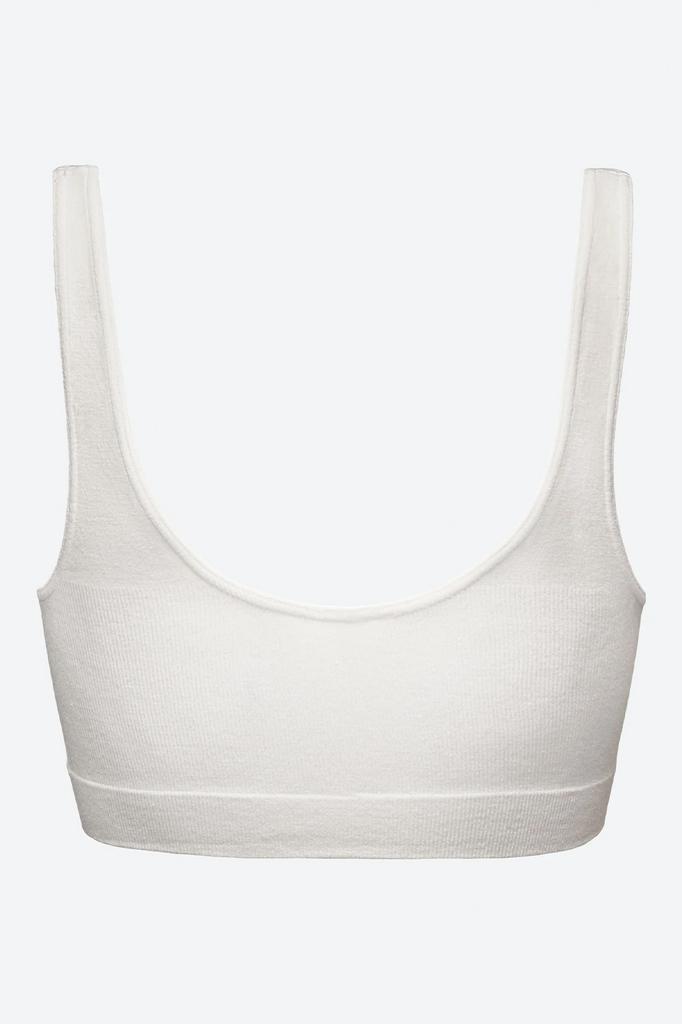 Soft Women's Bra Without Wires and with Smooth Cups In White Soft Women's Bra Without Wires and with Smooth Cups In White
