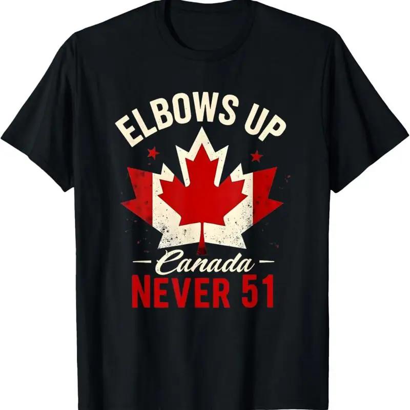 Elbows Up Canada Aldrig 51 Flagga T-shirt
