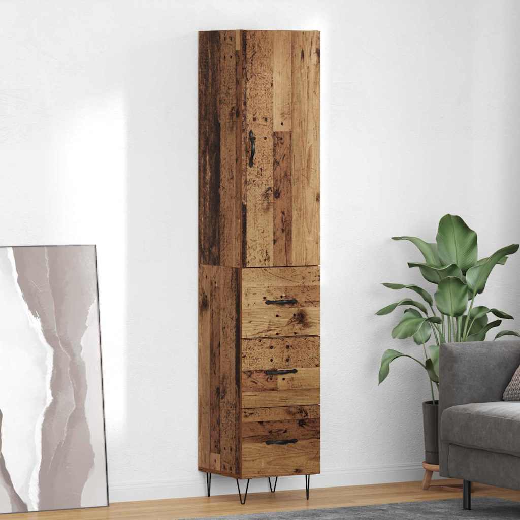Highboard Reclaimed Wood 34.5 x 34 x 90 cm Particle Board