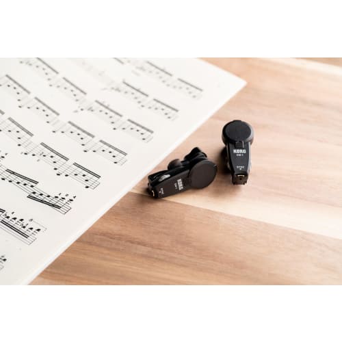 KORG GM-1 Tempo-Synced Earphone-Type Metronome (Set of 2) - Ideal for Marching Bands, Dance Teams, and Outdoor Practice - Black