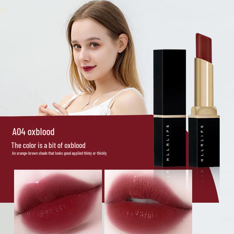 

HLLR Gold Diamond Lipstick: Super Whitening, Long-lasting, Waterproof, Moisturizing Milk Tea Color.