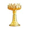 Feng Shui Accessories Embossed Metal Lotus Candlestick Mini Exquisite Candle Base Handicraft Candle Holder Home