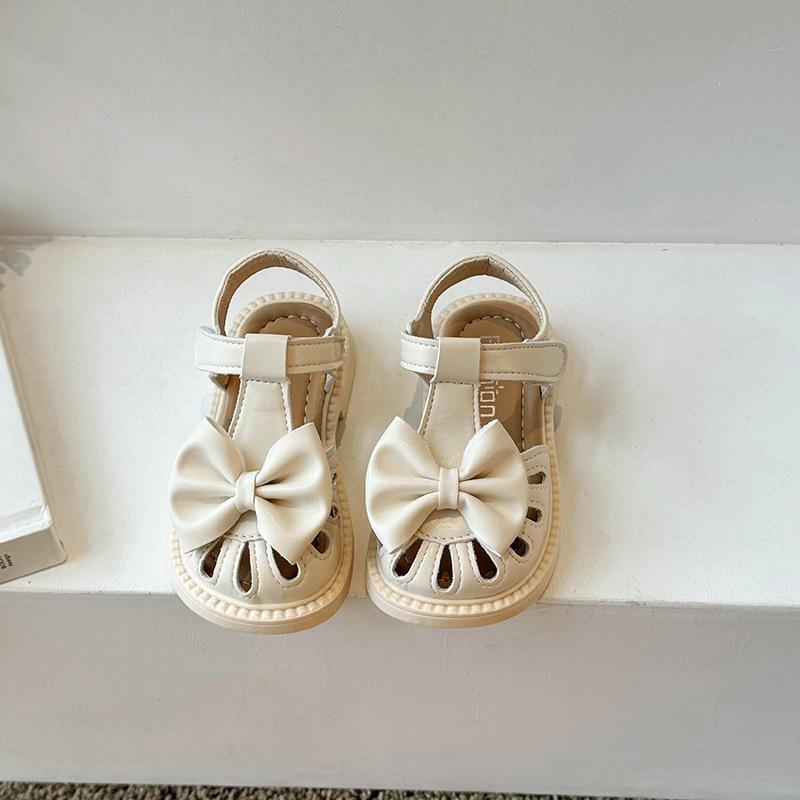 2026 Summer Toddler Girl Princess Bow Head Wrap Sandals - Soft Sole 24