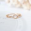 Fashion Exquisite Simple Simple Match Fresh Niche Fairy Moonstone Ring Female Premium Sense Open Finger Ring Casual Everyday Dainty Minimalist Ring