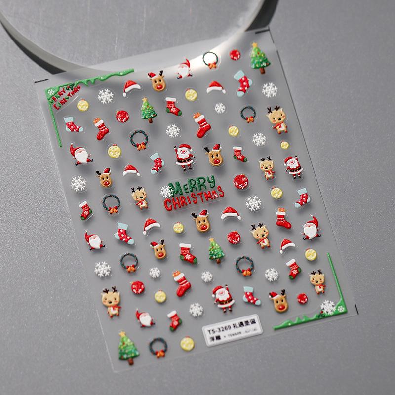 

Японские трехмерные наклейки для ногтей Tensor - TS-3268 Christmas Edition