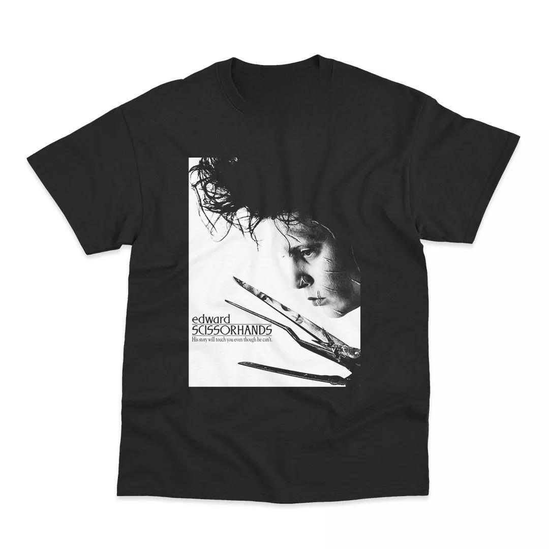

Эдвард Руки-ножницы Мужская футболка с кино-принтом Четыре сезона Чистый хлопок Повседневная мода Подходит как для мужчин, так и для женщин 4XL