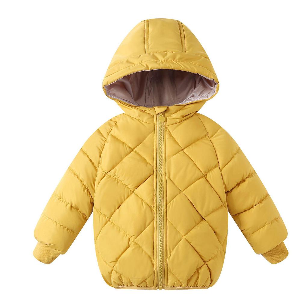 2024 Autumn/Winter Down Cotton Jacket for Toddlers - Boys & Girls Plus Velvet Warm Coat