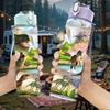 1 Stück Dschungel Wild Dinosaurier Fluss Landschaftliches Layout 750ml Farbe Kunststoff Wasserflasche Auslaufsicher Klappdeckel mit Strohhalm Für Sport Büro Heimgebrauch
