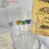 (YOUU06)1pc 8mm Straw Reusable Drinking Straw Cute Butterfly Heat-Resistant Straw For Festival Party Wedding Cocktail Bar Beac