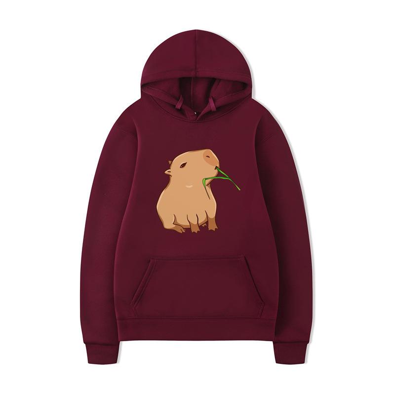 Cartoon Anime Print Fashion Sweatshirt Hip Hop Casual Unisex Autumn Winter Fleece Oversize Streetwear Tops Sudaderas