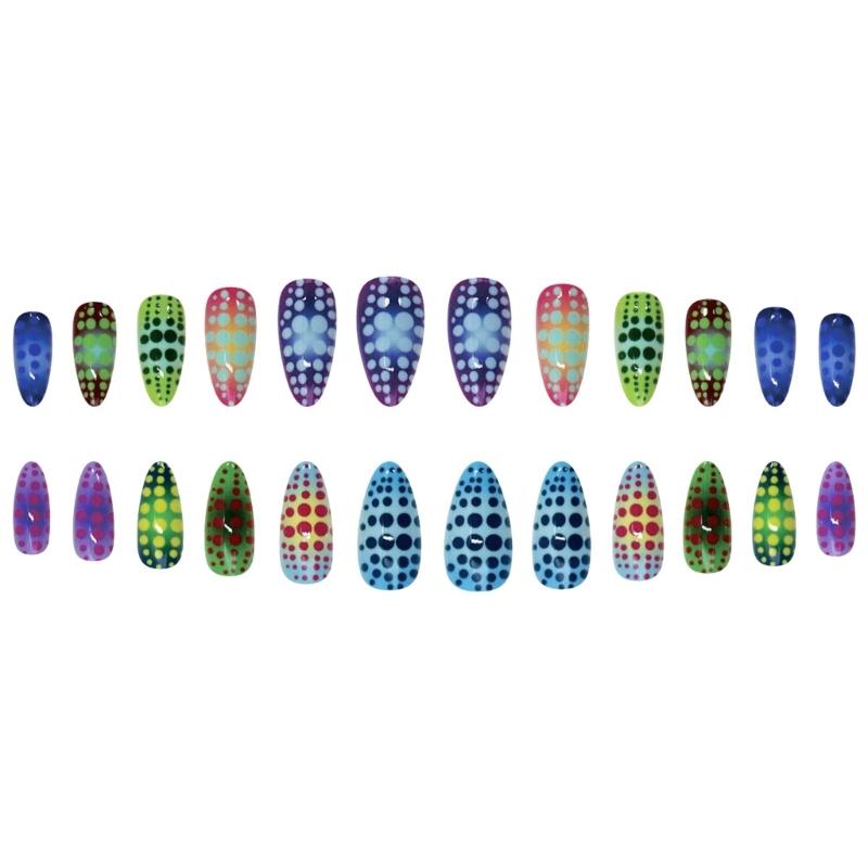 Press On Nail,Fake Nail Stick Glues On Nail False Nail Acrylic Nail Artificial False Nail for DIY Nail Art Designs