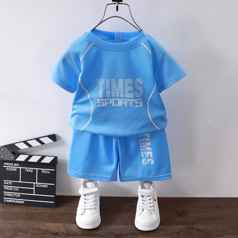 2Pcs/Set Children's Clothing Sets Boys Sports Casual Letter Print Short Sleeve Top + Short Pants Toddler Girls Clothes Baby Outfit Set Summer