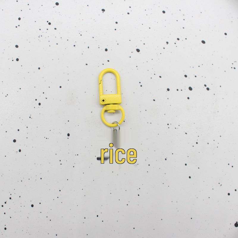 Colorful Daisy Revolving Door Keychain: Cute Heart Bag Charm Pendant