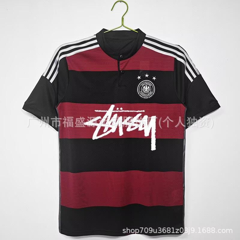 Retro Jersey Brazil Argentina Germany England Portugal Spain Signature Short Sleeved Football