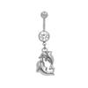 Gaibei Edelstahl Seepferdchen Bauchnabelpiercing mit buntem Diamanten - Modischer Piercing Schmuck