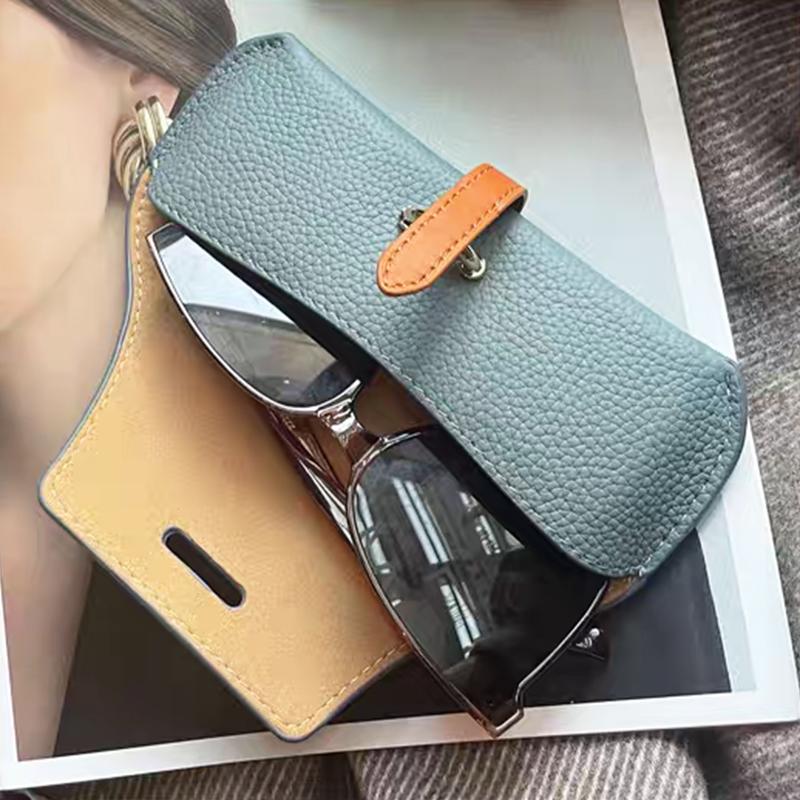 Bolsas de Cuero de Lujo con Iniciales Personalizadas para Gafas Mujer Portátil Protector Estuche de Viaje para Gafas de Sol Grabar Nombre Moda Bolsa Cosmética