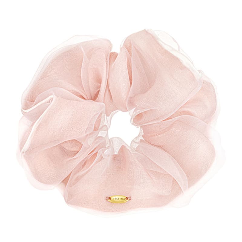 J.ESTINA LALA J Organza Hair Scrunchie - Baby Pink (JALJHS2BF821FA000)