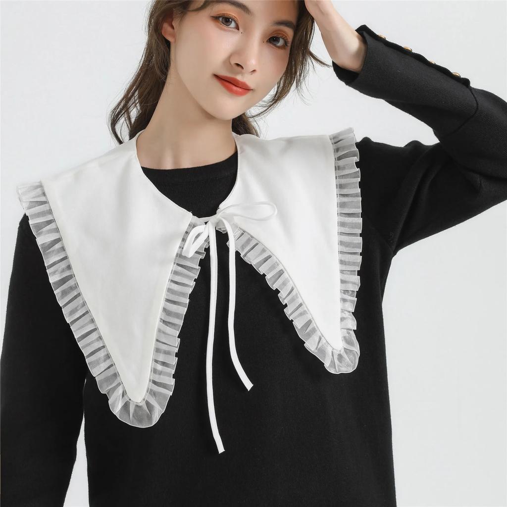 Women Novelty Big Lapel Fake Collar Dress False Collar Blouse Tops Shirt Detachable Collar Clothing Fuax Cols Accessory