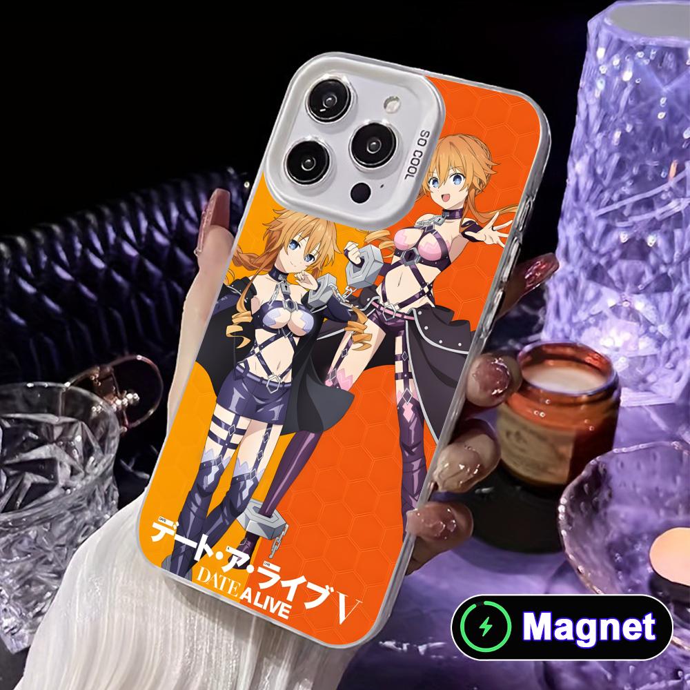 Date a Live Yamai Kaguya White Translucent MagSafe Mobile Phone Case for iPhone 17 16 15 14 13 12 11 X XR XS Air Pro Max Plus