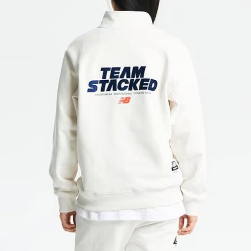 New Balance Half Club New Balance New Balance Common Team Stacked Brushed Half Zip Up