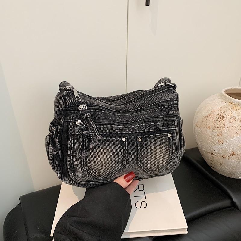 Moda Günlük Kadın Çapraz Çanta Yüksek Kalite Kot Omuz Çantası Geniş Kapasiteli Tote Çanta Çok Fonksiyonlu Kadın El Çantaları