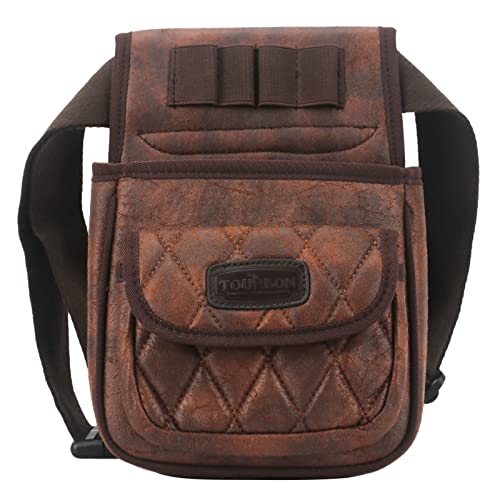 Tourbon Sporting Clay Shooting Leather 50+ Cartridge Shell Waist Bag (Faux Leather)